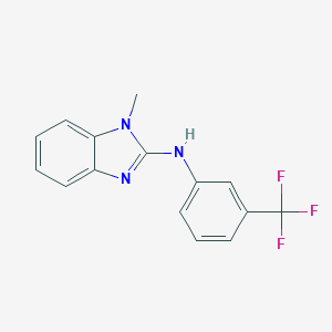 molecular formula C15H12F3N3 B385505 N-(1-methyl-1H-benzimidazol-2-yl)-N-[3-(trifluoromethyl)phenyl]amine 