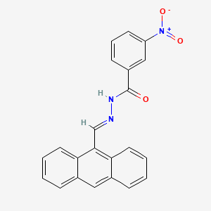 molecular formula C22H15N3O3 B3855066 N'-(9-anthrylmethylene)-3-nitrobenzohydrazide 