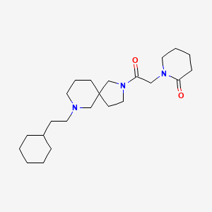 molecular formula C23H39N3O2 B3855086 1-{2-[7-(2-cyclohexylethyl)-2,7-diazaspiro[4.5]dec-2-yl]-2-oxoethyl}-2-piperidinone 