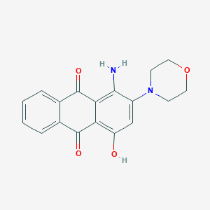 molecular formula C18H16N2O4 B3855088 1-amino-4-hydroxy-2-(4-morpholinyl)anthra-9,10-quinone 