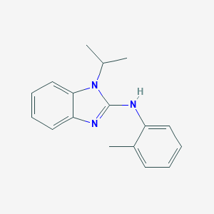 molecular formula C17H19N3 B385509 N-(1-isopropyl-1H-benzimidazol-2-yl)-N-(2-methylphenyl)amine CAS No. 630091-74-6
