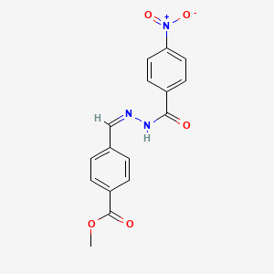 molecular formula C16H13N3O5 B3855092 methyl 4-[2-(4-nitrobenzoyl)carbonohydrazonoyl]benzoate 