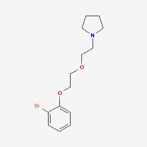 molecular formula C14H20BrNO2 B3855094 1-{2-[2-(2-bromophenoxy)ethoxy]ethyl}pyrrolidine 