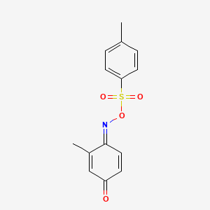 molecular formula C14H13NO4S B3855103 3-methyl-4-({[(4-methylphenyl)sulfonyl]oxy}imino)-2,5-cyclohexadien-1-one 