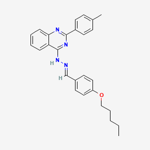 molecular formula C27H28N4O B3855114 4-(pentyloxy)benzaldehyde [2-(4-methylphenyl)-4-quinazolinyl]hydrazone 