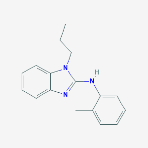 molecular formula C17H19N3 B385514 N-(2-methylphenyl)-N-(1-propyl-1H-benzimidazol-2-yl)amine 