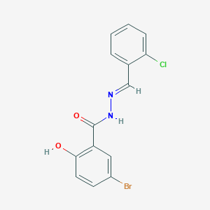 molecular formula C14H10BrClN2O2 B3855146 5-bromo-N'-(2-chlorobenzylidene)-2-hydroxybenzohydrazide 