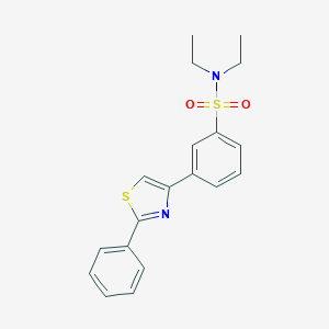 molecular formula C19H20N2O2S2 B385516 N,N-diethyl-3-(2-phenyl-1,3-thiazol-4-yl)benzenesulfonamide CAS No. 628278-27-3