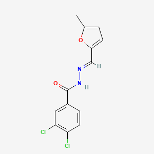 molecular formula C13H10Cl2N2O2 B3855174 3,4-dichloro-N'-[(5-methyl-2-furyl)methylene]benzohydrazide 