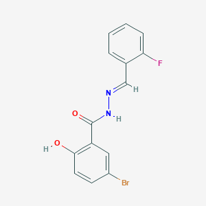 molecular formula C14H10BrFN2O2 B3855182 5-bromo-N'-(2-fluorobenzylidene)-2-hydroxybenzohydrazide 