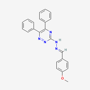 molecular formula C23H19N5O B3855183 4-methoxybenzaldehyde (5,6-diphenyl-1,2,4-triazin-3-yl)hydrazone CAS No. 101379-65-1