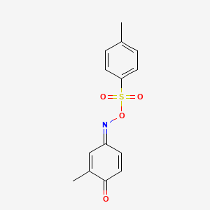 molecular formula C14H13NO4S B3855197 2-methyl-4-({[(4-methylphenyl)sulfonyl]oxy}imino)-2,5-cyclohexadien-1-one 