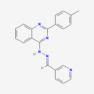 molecular formula C21H17N5 B3855219 nicotinaldehyde [2-(4-methylphenyl)-4-quinazolinyl]hydrazone 