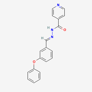 molecular formula C19H15N3O2 B3855222 N'-(3-phenoxybenzylidene)isonicotinohydrazide 