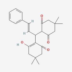 molecular formula C25H30O4 B3855231 2-[1-(2-hydroxy-4,4-dimethyl-6-oxo-1-cyclohexen-1-yl)-3-phenyl-2-propen-1-yl]-5,5-dimethyl-1,3-cyclohexanedione 