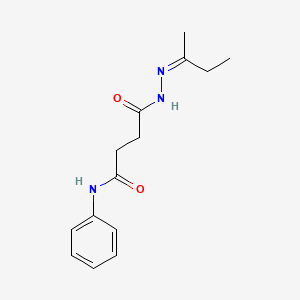 molecular formula C14H19N3O2 B3855252 4-[2-(1-methylpropylidene)hydrazino]-4-oxo-N-phenylbutanamide 