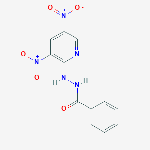 molecular formula C12H9N5O5 B3855270 N'-(3,5-dinitro-2-pyridinyl)benzohydrazide 