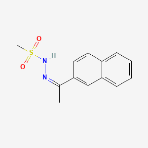 molecular formula C13H14N2O2S B3855275 N'-[1-(2-naphthyl)ethylidene]methanesulfonohydrazide 