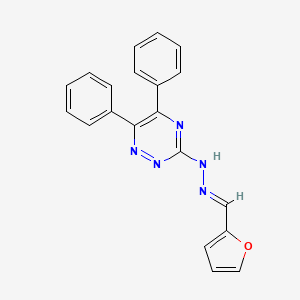 molecular formula C20H15N5O B3855295 2-furaldehyde (5,6-diphenyl-1,2,4-triazin-3-yl)hydrazone 