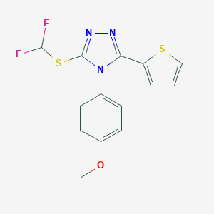 3-[(difluoromethyl)sulfanyl]-4-(4-methoxyphenyl)-5-(2-thienyl)-4H-1,2,4-triazole