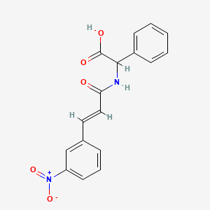 molecular formula C17H14N2O5 B3855323 {[3-(3-nitrophenyl)acryloyl]amino}(phenyl)acetic acid 