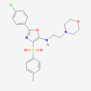 2-(4-chlorophenyl)-4-[(4-methylphenyl)sulfonyl]-N-[2-(morpholin-4-yl)ethyl]-1,3-oxazol-5-amine