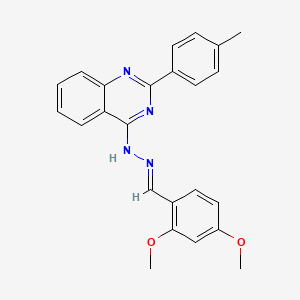 molecular formula C24H22N4O2 B3855346 2,4-dimethoxybenzaldehyde [2-(4-methylphenyl)-4-quinazolinyl]hydrazone 
