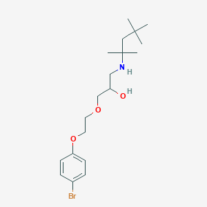 molecular formula C19H32BrNO3 B385537 1-[2-(4-Bromophenoxy)ethoxy]-3-[(2,4,4-trimethylpentan-2-yl)amino]propan-2-ol 