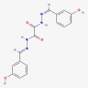 molecular formula C16H14N4O4 B3855370 N'~1~,N'~2~-bis(3-hydroxybenzylidene)ethanedihydrazide 