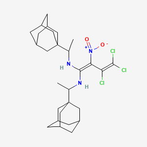 molecular formula C28H40Cl3N3O2 B3855387 N~1~,N~1~-bis[1-(1-adamantyl)ethyl]-3,4,4-trichloro-2-nitro-1,3-butadiene-1,1-diamine 