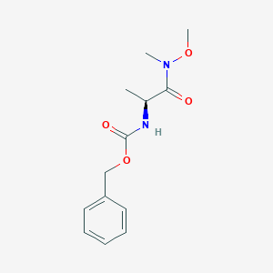 B038554 (S)-Benzyl 1-(methoxy(methyl)amino)-1-oxopropan-2-ylcarbamate CAS No. 114744-83-1