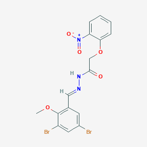 molecular formula C16H13Br2N3O5 B3855401 N'-(3,5-dibromo-2-methoxybenzylidene)-2-(2-nitrophenoxy)acetohydrazide 