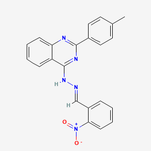molecular formula C22H17N5O2 B3855418 2-nitrobenzaldehyde [2-(4-methylphenyl)-4-quinazolinyl]hydrazone 