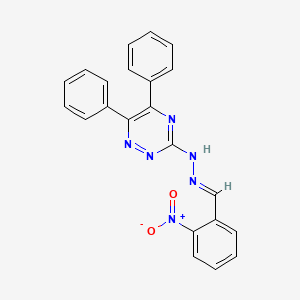 molecular formula C22H16N6O2 B3855438 2-nitrobenzaldehyde (5,6-diphenyl-1,2,4-triazin-3-yl)hydrazone 
