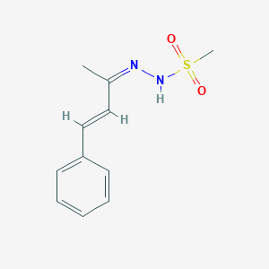 molecular formula C11H14N2O2S B3855455 N'-(1-methyl-3-phenyl-2-propen-1-ylidene)methanesulfonohydrazide 