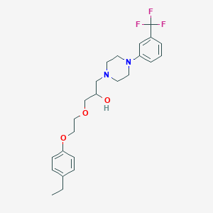 molecular formula C24H31F3N2O3 B385547 1-[2-(4-Ethylphenoxy)ethoxy]-3-[4-[3-(trifluoromethyl)phenyl]piperazin-1-yl]propan-2-ol 