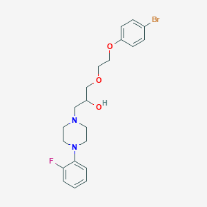 molecular formula C21H26BrFN2O3 B385548 1-[2-(4-Bromophenoxy)ethoxy]-3-[4-(2-fluorophenyl)-1-piperazinyl]-2-propanol 