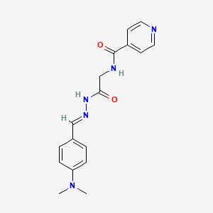 molecular formula C17H19N5O2 B3855486 N-(2-{2-[4-(dimethylamino)benzylidene]hydrazino}-2-oxoethyl)isonicotinamide 