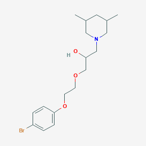 molecular formula C18H28BrNO3 B385549 1-[2-(4-Bromophenoxy)ethoxy]-3-(3,5-dimethyl-1-piperidinyl)-2-propanol 