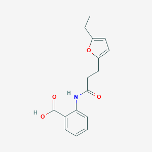 molecular formula C16H17NO4 B385550 2-{[3-(5-Ethyl-2-furyl)propanoyl]amino}benzoic acid 