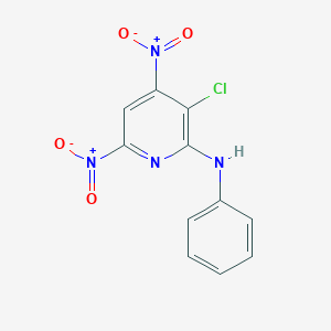 molecular formula C11H7ClN4O4 B3855509 3-chloro-4,6-dinitro-N-phenyl-2-pyridinamine 