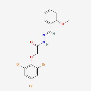 molecular formula C16H13Br3N2O3 B3855528 N'-(2-methoxybenzylidene)-2-(2,4,6-tribromophenoxy)acetohydrazide 