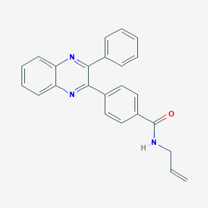 molecular formula C24H19N3O B385553 N-allyl-4-(3-phenyl-2-quinoxalinyl)benzamide 