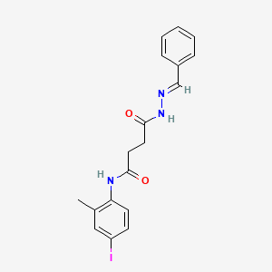 molecular formula C18H18IN3O2 B3855549 4-(2-benzylidenehydrazino)-N-(4-iodo-2-methylphenyl)-4-oxobutanamide 