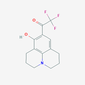 molecular formula C14H14F3NO2 B3855553 2,2,2-trifluoro-1-(8-hydroxy-2,3,6,7-tetrahydro-1H,5H-pyrido[3,2,1-ij]quinolin-9-yl)ethanone 