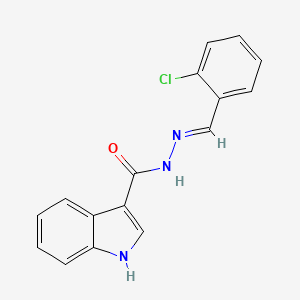 molecular formula C16H12ClN3O B3855565 N'-(2-chlorobenzylidene)-1H-indole-3-carbohydrazide 