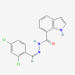 molecular formula C16H11Cl2N3O B3855569 N'-(2,4-dichlorobenzylidene)-1H-indole-7-carbohydrazide 