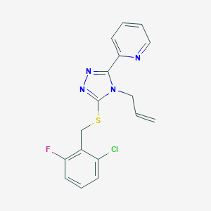 2-(4-Allyl-5-((2-chloro-6-fluorobenzyl)thio)-4H-1,2,4-triazol-3-yl)pyridine