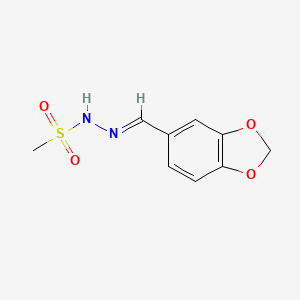 molecular formula C9H10N2O4S B3855571 N'-(1,3-benzodioxol-5-ylmethylene)methanesulfonohydrazide 