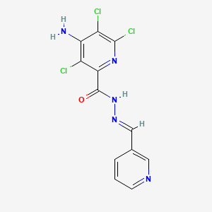 molecular formula C12H8Cl3N5O B3855586 4-amino-3,5,6-trichloro-N'-(3-pyridinylmethylene)-2-pyridinecarbohydrazide 